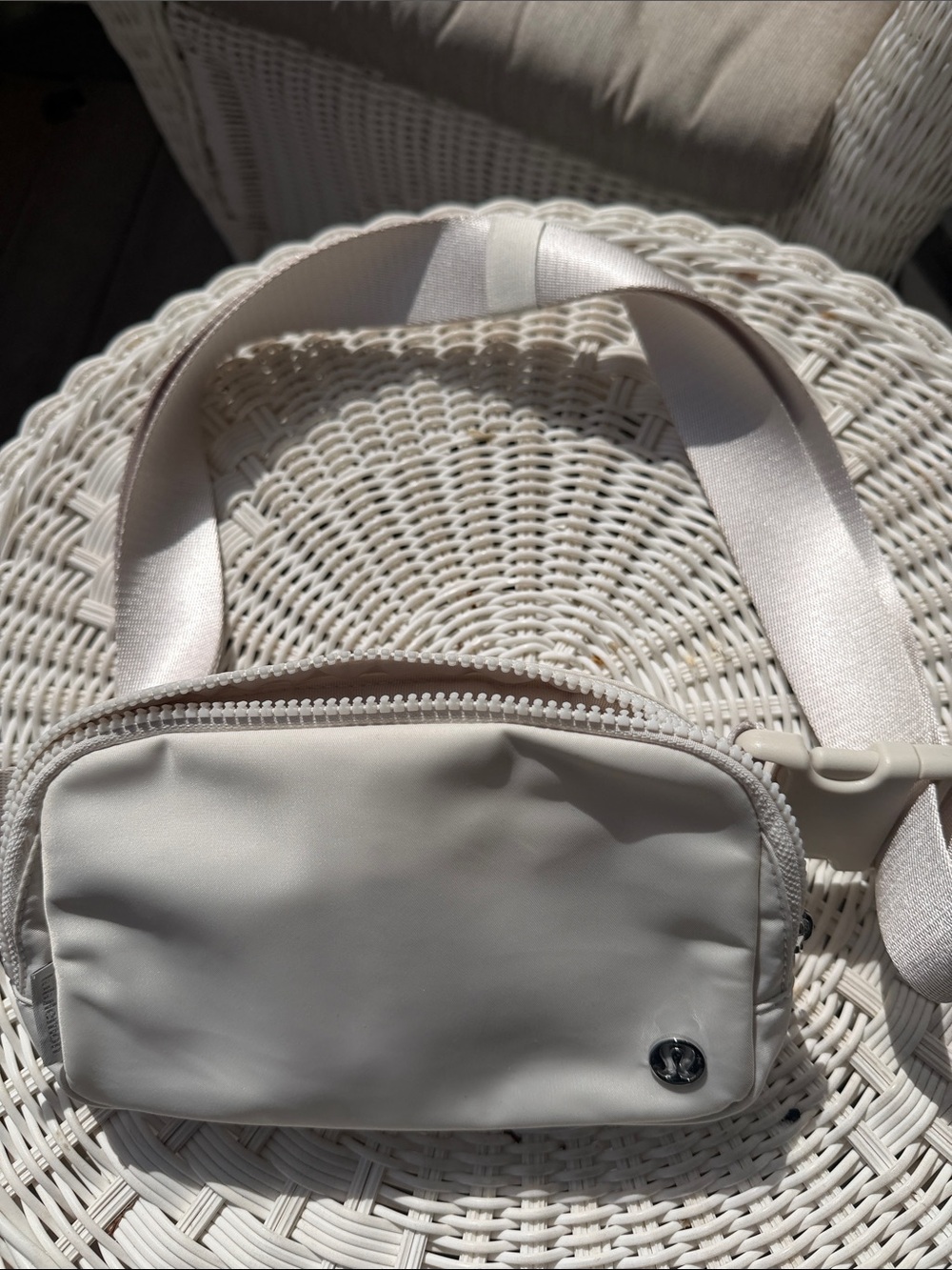 Sleek Cream Crossbody Bag
